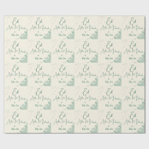 Papier Cadeau Dîner Vert Sauge Eid Al Adha 