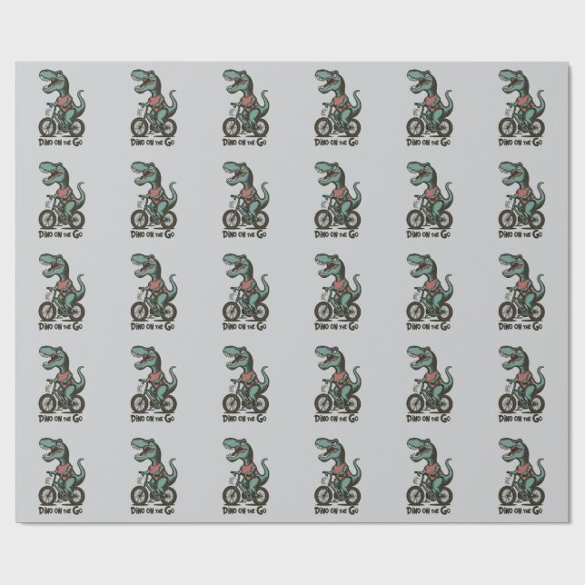 Papier Cadeau Dino en route (Plat)