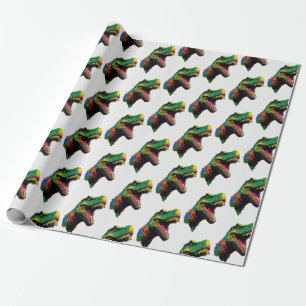 Papier Cadeau Dino heureux enfants d'anniversaire