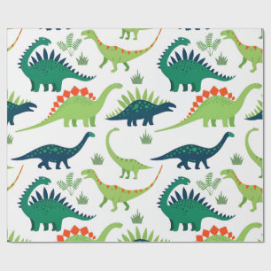 Papier Cadeau dino t-rex motif