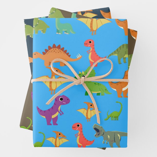 Papier cadeau Dinosaur (En situation)