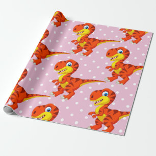 Papier Cadeau Dinosaur Cool T Rex Girl