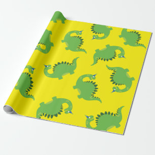 Papier Cadeau Dinosaur Cute 1er Anniversaire Papier d'enveloppem
