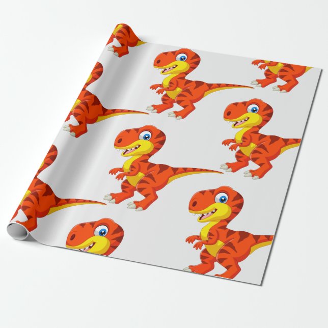 Papier Cadeau Dinosaur T Rex Enfants (Déroulé)