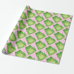 Papier Cadeau Dinosaure Baby shower T-Rex Rose Girl