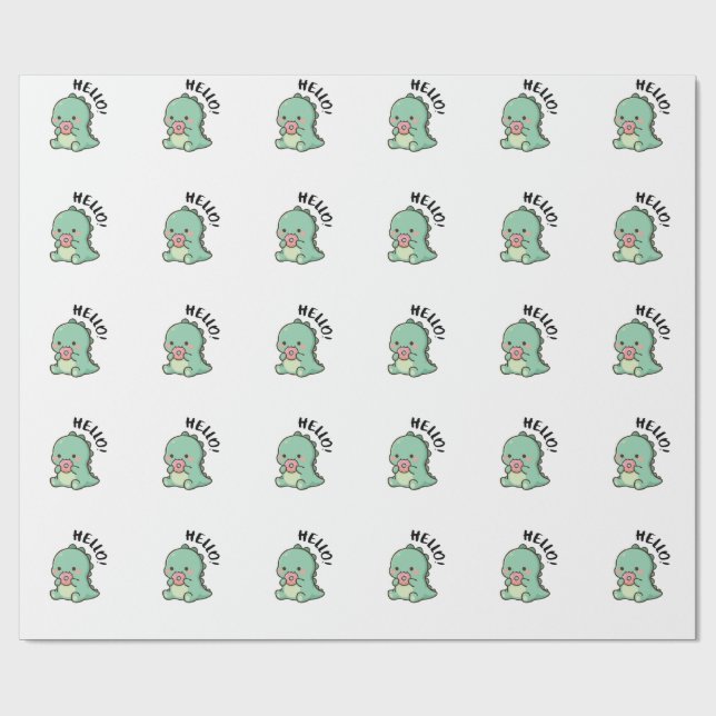 Papier cadeau dinosaure mignon (Plat)