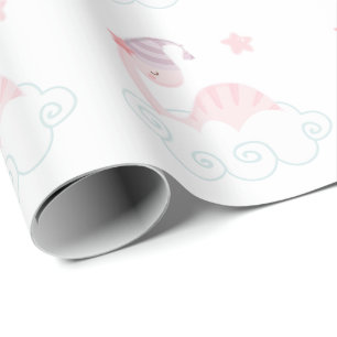 Papier Cadeau Dinosaure Rose