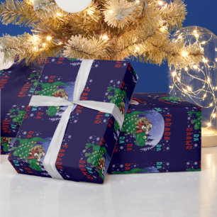 Papier Cadeau Dinosaure Santa Claus