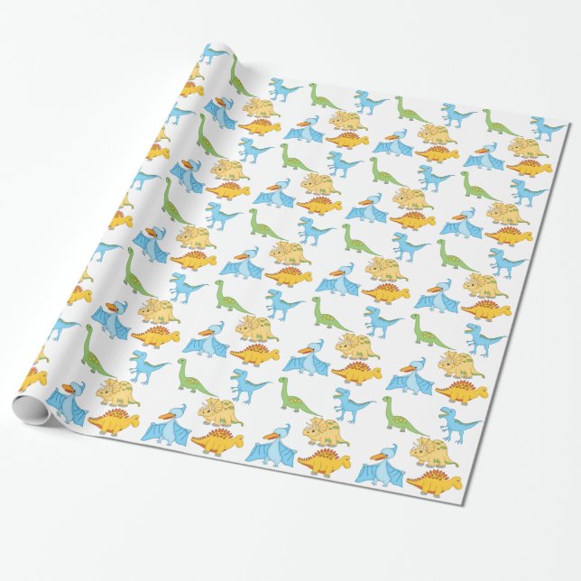 Papier Cadeau Dinosaures (Déroulé)