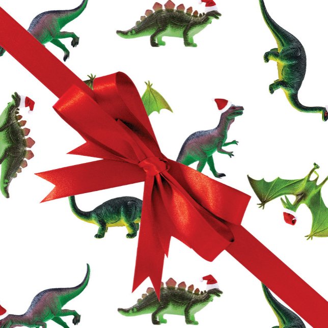 Papier Cadeau Dinosaures à Santa Hats (Créateur téléchargé)