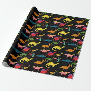 Papier Cadeau Dinosaures colorés