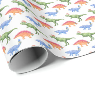 Papier cadeau Dinosaures de fête