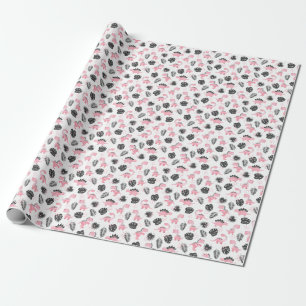 Papier Cadeau Dinosaures roses : Motif Enfants mignons.
