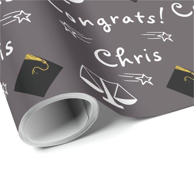 Papier Cadeau Diplôme de droit Cadeau (Coin rond)