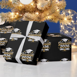 Papier Cadeau Diplômé de la promotion 2026 26 Famille fière