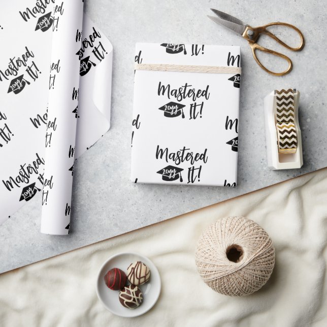 Papier Cadeau Diplôme de maîtrise de l'année personnalisée (Artisanat)