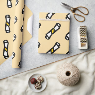 Papier Cadeau Diplôme de Motif