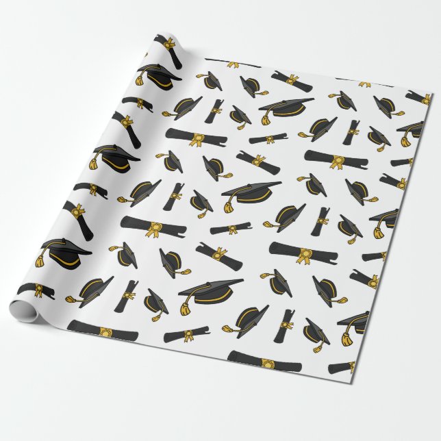 Papier Cadeau Diplôme d'études et diplôme blanc simple (Déroulé)