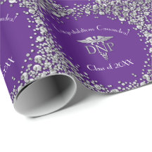 Diplômé en pratique infirmière violet argent