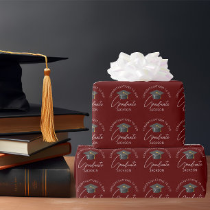 Papier Cadeau Diplôme Personnalisé Bourgogne pour la Remise des