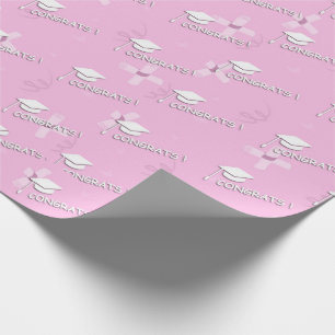 Papier Cadeau Diplôme Rose Pour Son Lycée