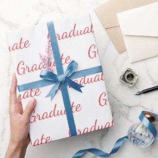 Papier Cadeau Diplômé Simple Moderne Minimaliste Graduation