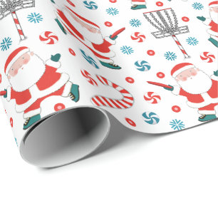 Papier Cadeau Disque Golf Noël
