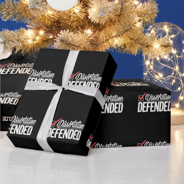 Papier Cadeau Dissertation Défendu Doctorat Diplômé (Vacances)