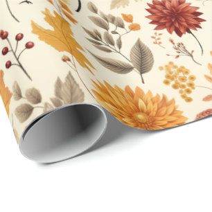 Papier Cadeau Dites-le avec des feuilles d'automne -