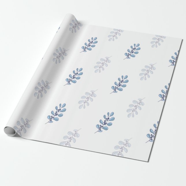 Papier Cadeau Ditsy Snowflake pattern backgrounds textures (Déroulé)