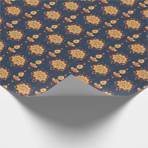 Papier Cadeau Diwali Rythme pétale radiant