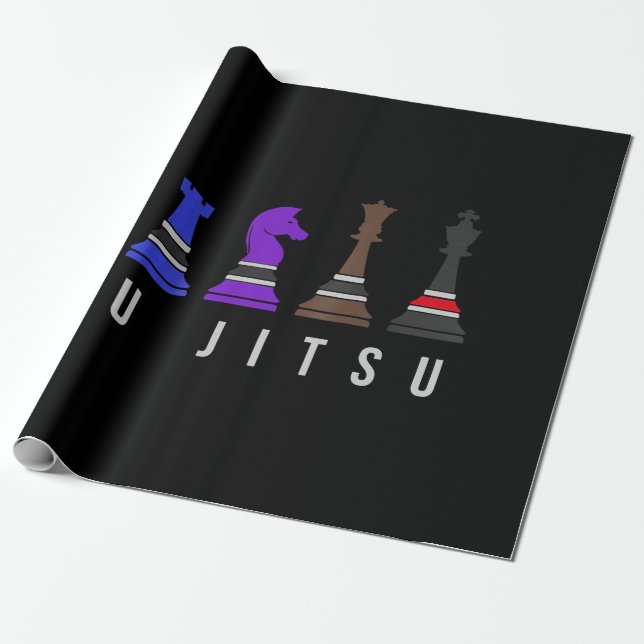 Papier Cadeau djiu jitsu    entraînement, cadeau bjj avec texte. (Déroulé)