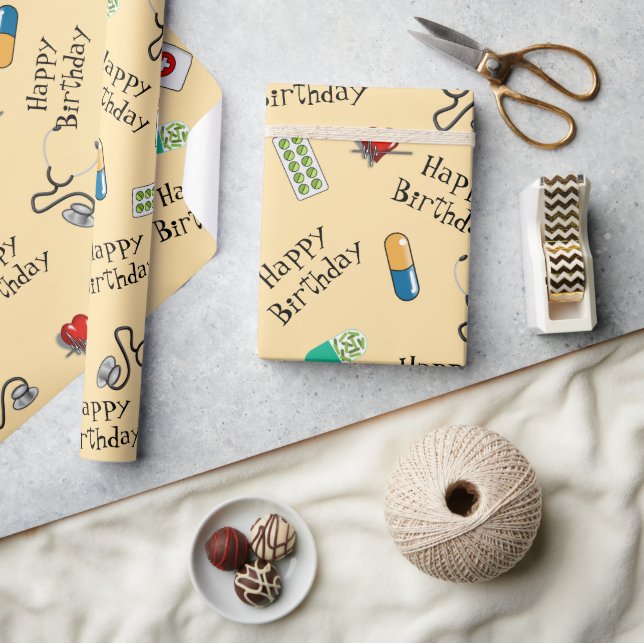 Papier Cadeau  Doctor's birthday   (Artisanat)