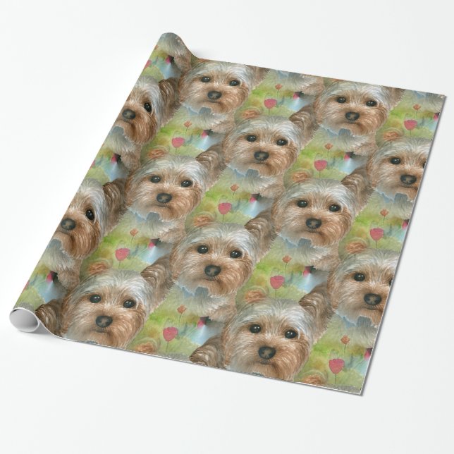 Papier Cadeau Dog 117 Yorkie (Déroulé)
