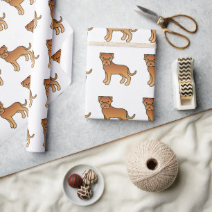 Papier Cadeau Dogue De Bordeaux Motif de Chien de Dessin Animé M