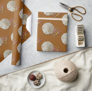 Papier Cadeau Dollar de Sable Corail de Mer