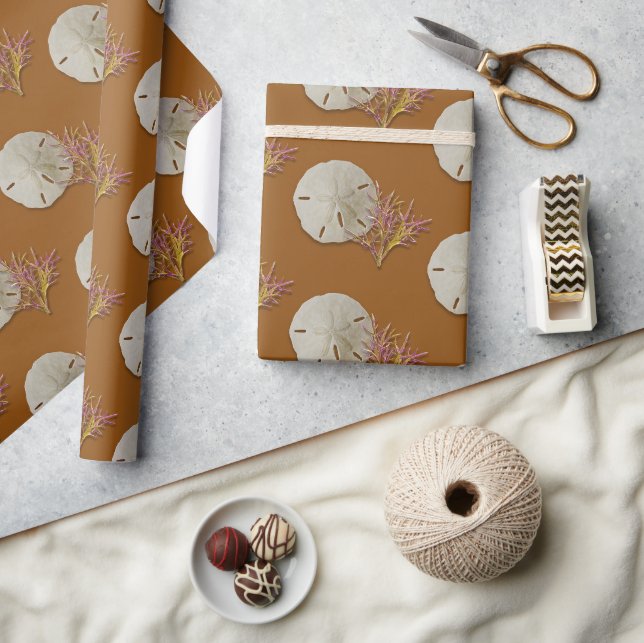 Papier Cadeau Dollar de Sable Corail de Mer (Artisanat)