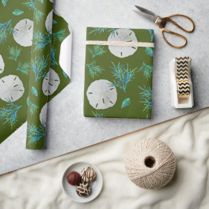 Papier Cadeau Dollar de Sable Corail de Mer