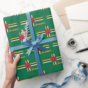 Papier Cadeau Dominica Wrapping Paper, Dominica Flag patriotes
