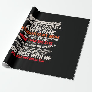 Papier Cadeau Don comptable Magnifique maman comptable