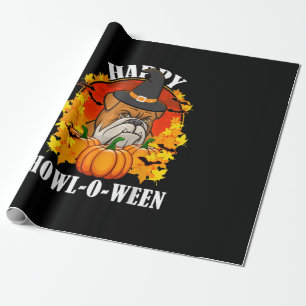 Papier Cadeau Don de chien Cadeau D'Halloween Bulldog Pour Amo