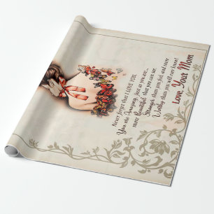 Papier Cadeau Don de fille   Lettre À Ma Fille De Maman