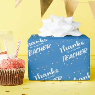 Papier Cadeau Don de l'enseignant avec étoiles
