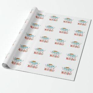 Papier Cadeau Don de Noël Cher Père Noël Je Regrette Rien