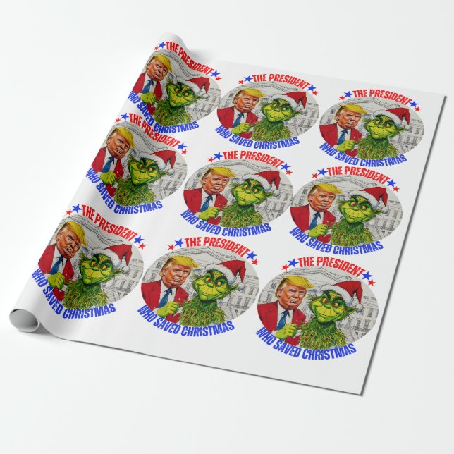 PAPIER CADEAU DONALD TRUMP-CHRISTMAS LIVRE (Déroulé)