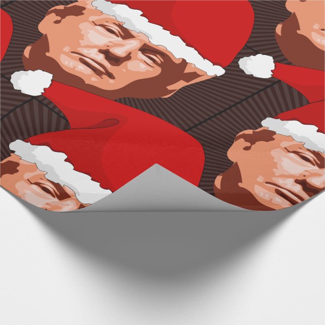 Papier Cadeau DONALD TRUMP CHRISTMAS PÈRE NOËL Wrapper Paper (Coin)