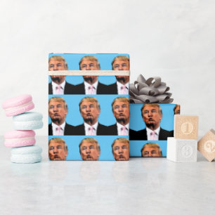PAPIER CADEAU DONALD TRUMP KISS LIVRE D'ANNIVERSAIRE D'ANNIVERSA