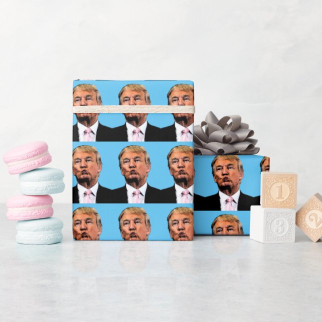 PAPIER CADEAU DONALD TRUMP KISS LIVRE D'ANNIVERSAIRE D'ANNIVERSA (Baby Shower)