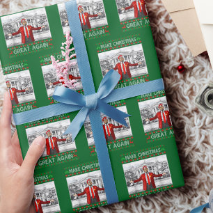 Papier Cadeau Donald Trump Le Père Noël Rendre Noël magnifique