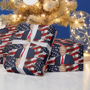 PAPIER CADEAU DONALD TRUMP LIVRE DE NOËL